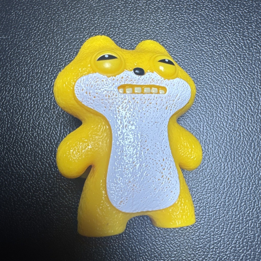 Fuggler Decorative Mini Figure Plastic Yellow White Cute Toy Funny Ugly Monster